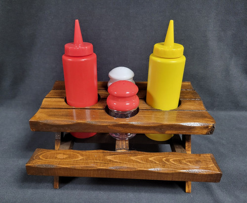 Picnic table condiment caddy - table,