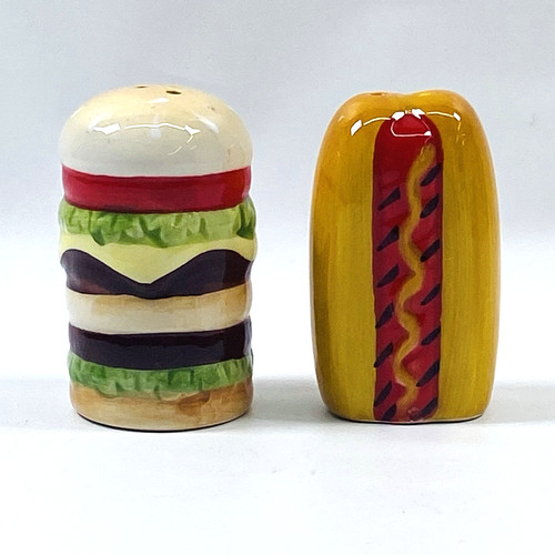 Salt and pepper shakers - salt,