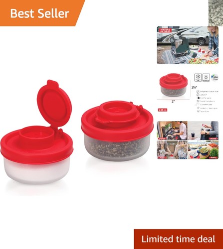 Clear plastic salt and pepper - plastic,
