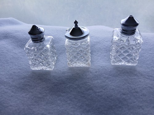 Vintage art deco glass salt - art,